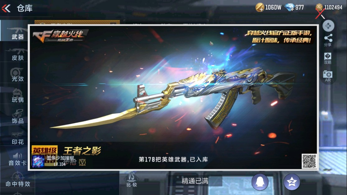 CFMHG334473枪战王者账号详情图3 CFMHG334473枪战王者账号详情图3