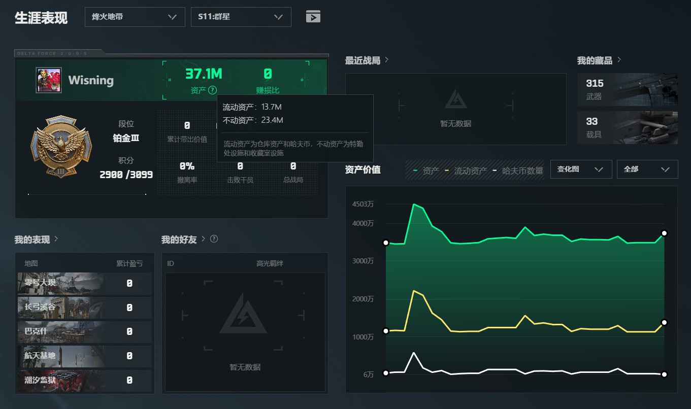 三角洲行动账号QQHG847062/【37M+坠星+电锯+天际线+飞虎+KC17优品B】【可二次有人脸确定要直接实名】